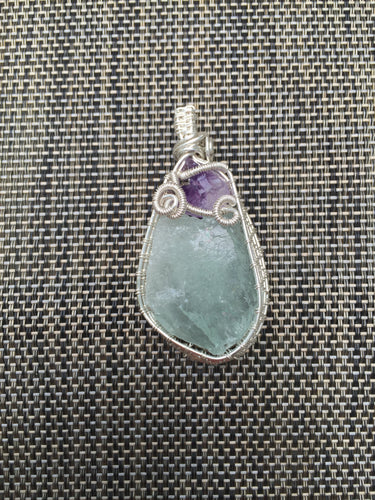 Aquamarine and Amethyst Pendant