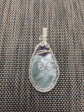 Load image into Gallery viewer, Aquamarine and Amethyst Pendant